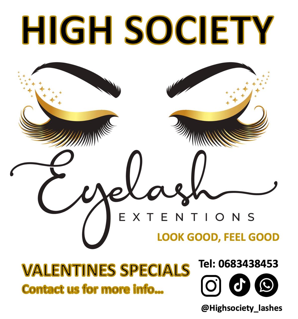 High Society eyelash extension artwork